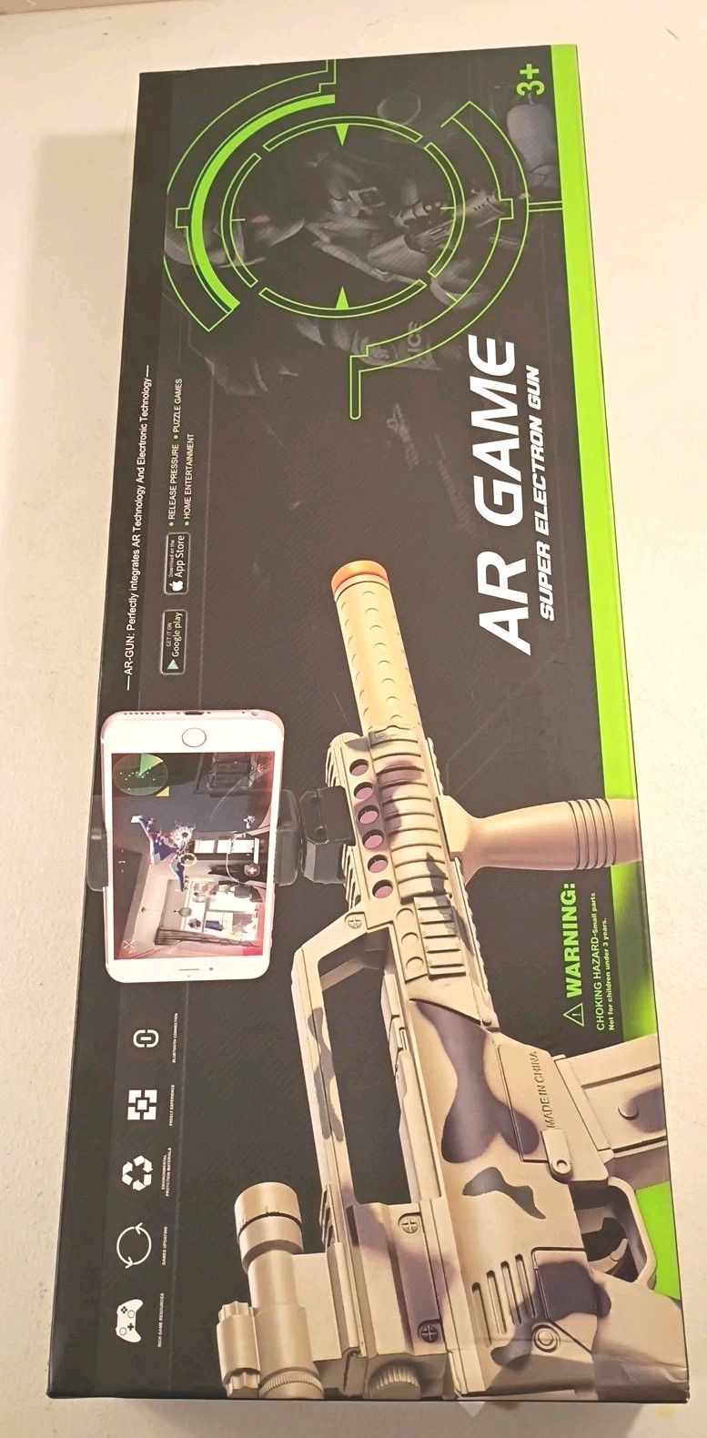 AR GUN Shooting Game AR-3010 Controller Smart Phone Holder Green Camo New