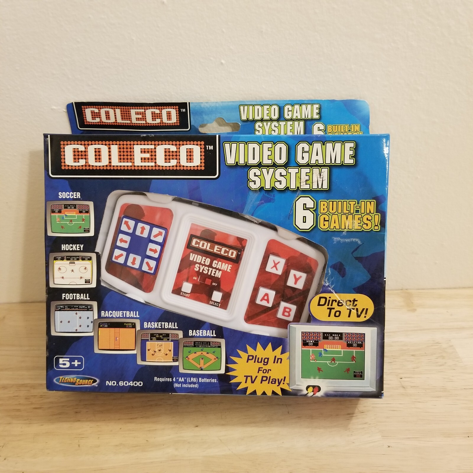 2005 Coleco Video Game System 6 Built-In Games Plug & Play, NIB