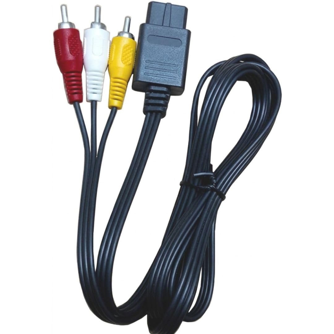 AV Cable for Super Famicom Nintendo 64 GameCube Famicom 3RCA Composite 175cm JP