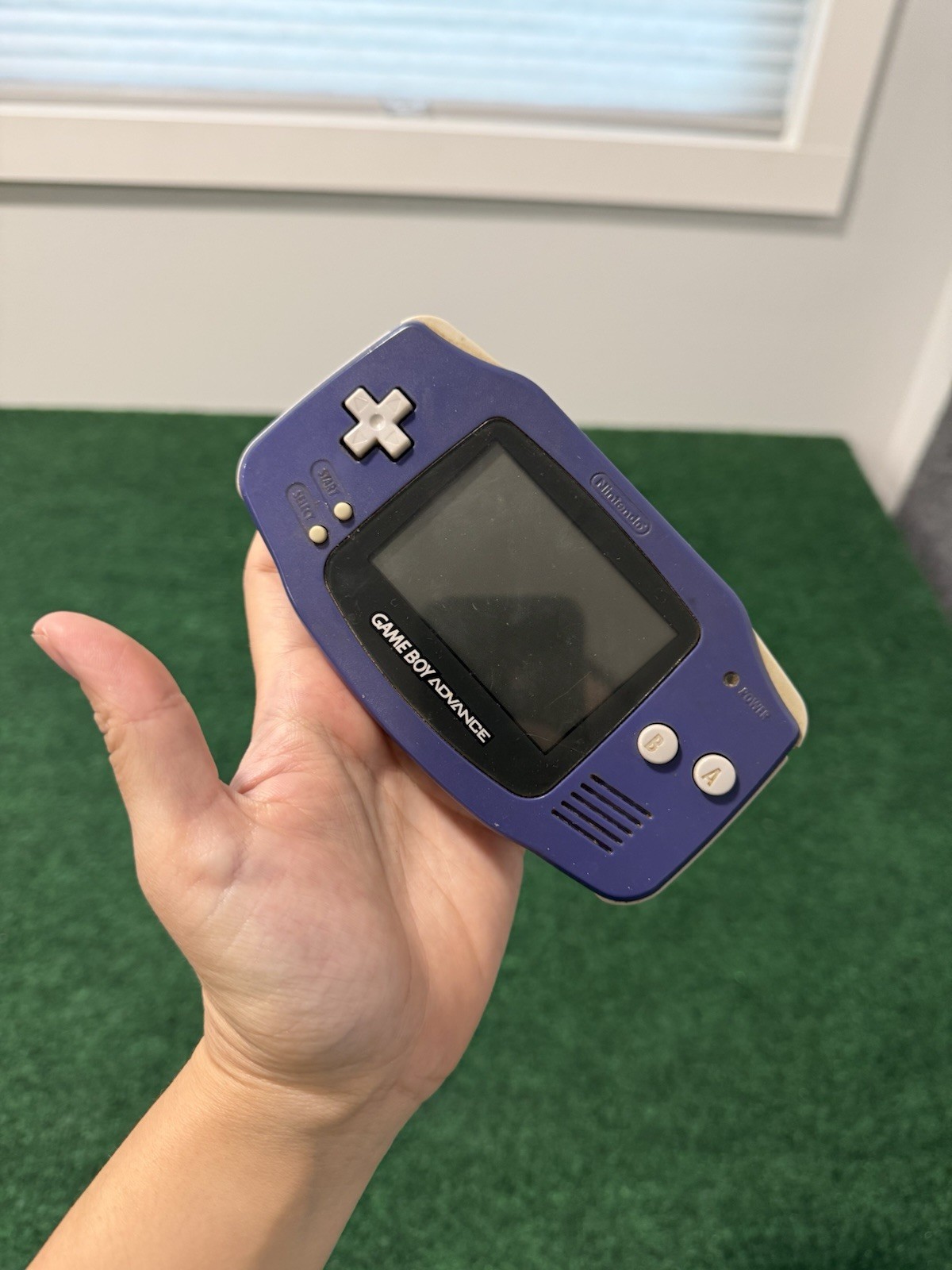 Nintendo Game Boy Advance GBA Console AGB-001 – Indigo Purple + Super Mario Game