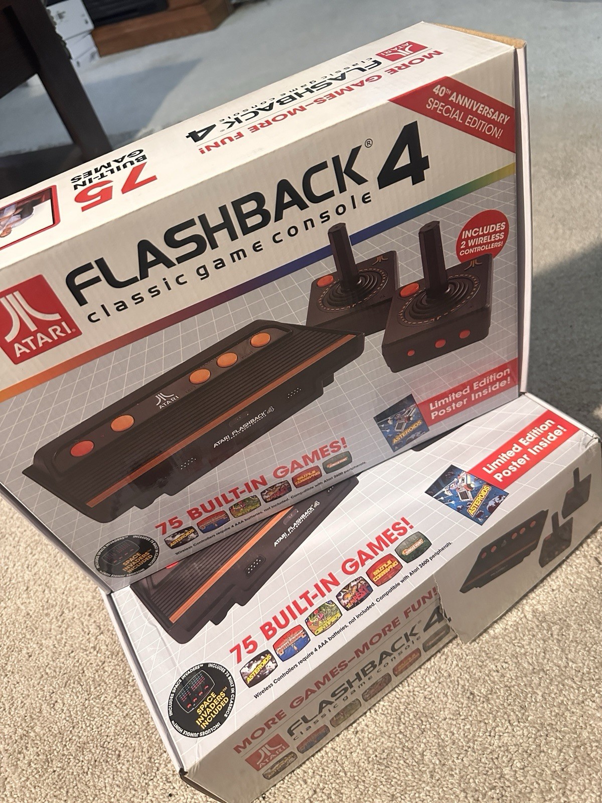 Atari Flashback 4 Classic Game Console 40th Anniversary New 75 Games w/ Box