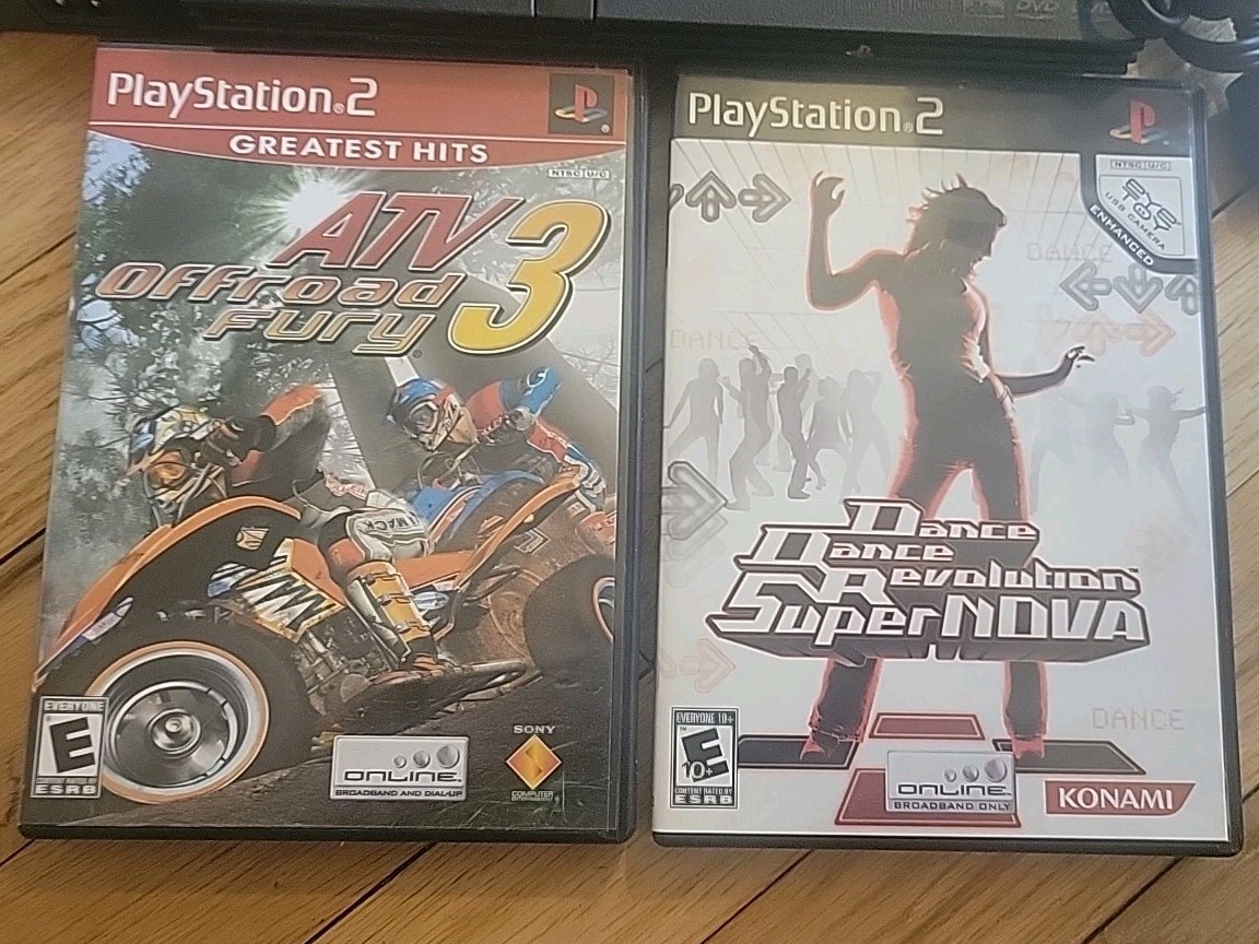Sony PlayStation 2 console Slim Bundle SCPH-70012 CB W/ ATV Off Road Fury 3- DDR