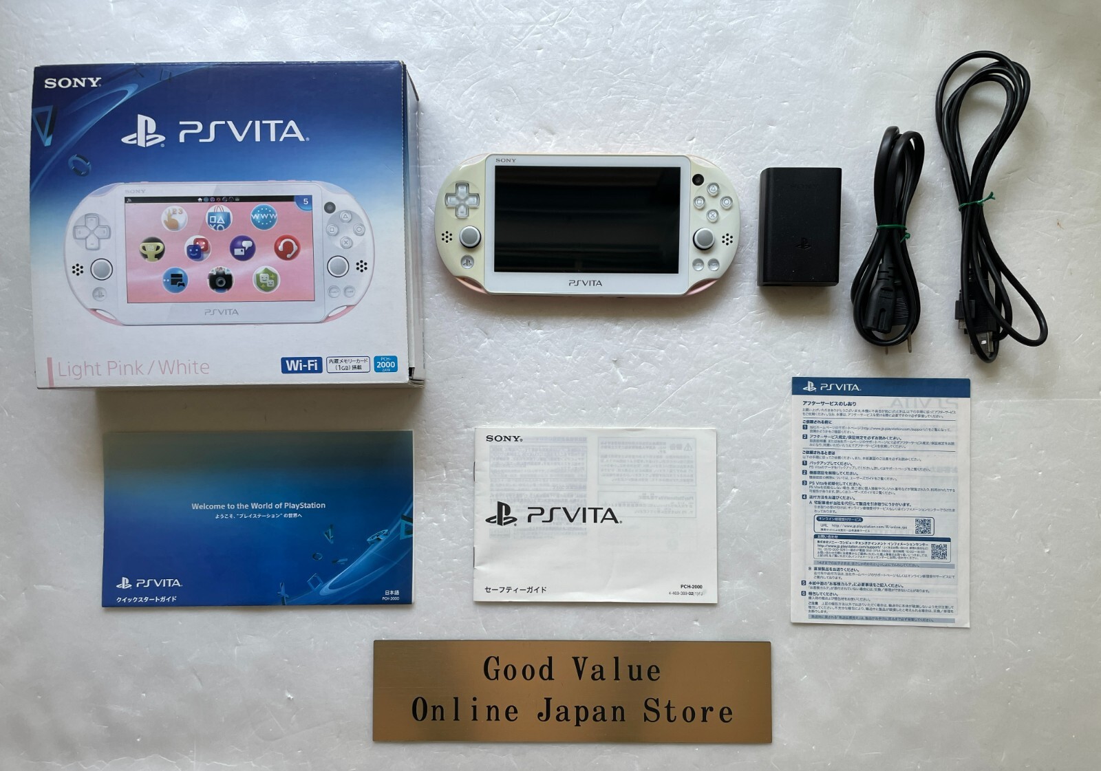 Sony PS Vita PCH-2000 ZA19 Light Pink Wi-Fi Model Console with Original Box