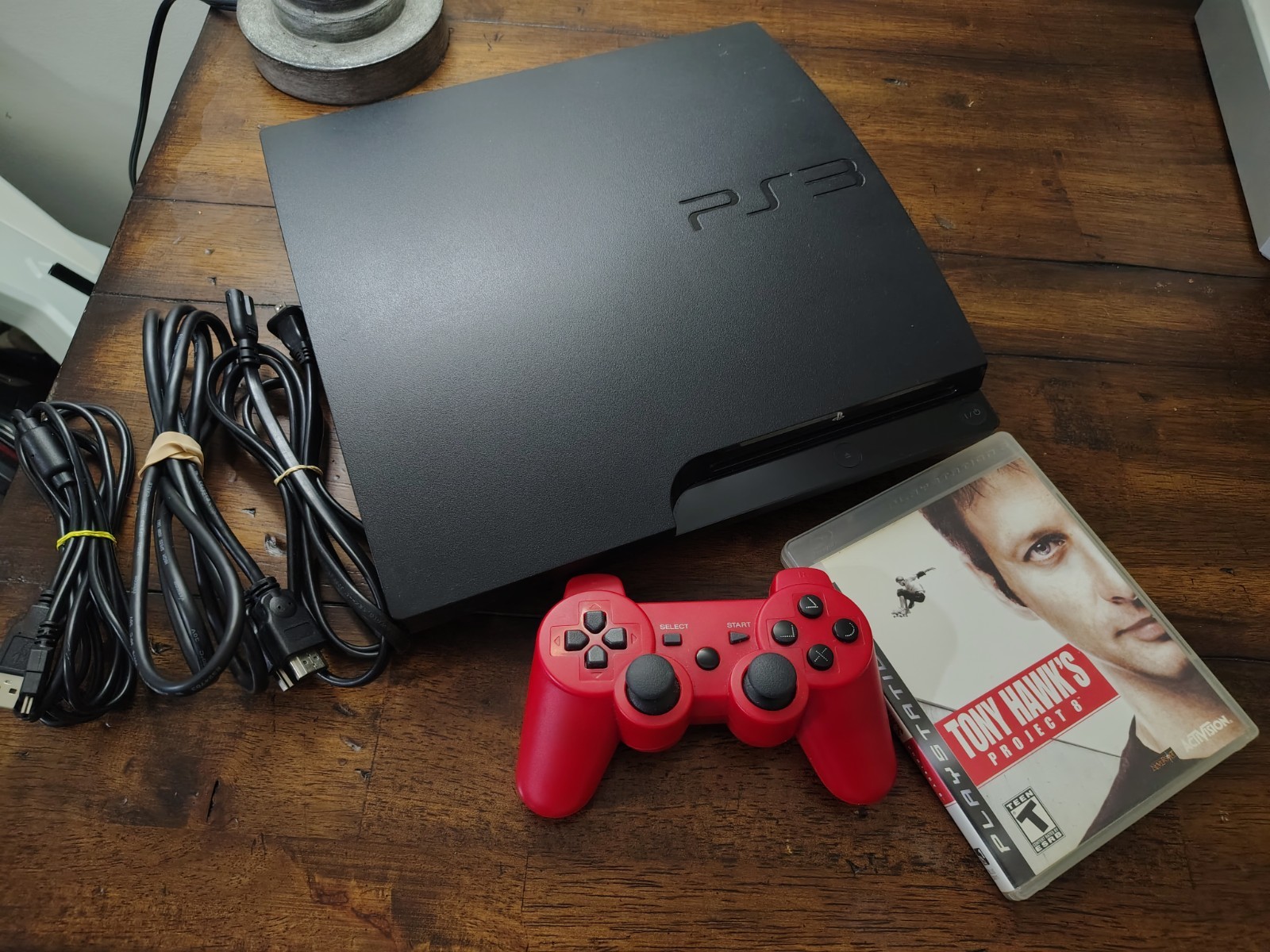 Sony PlayStation 3 Slim 320GB Black With Tony Hawk Game And Controller