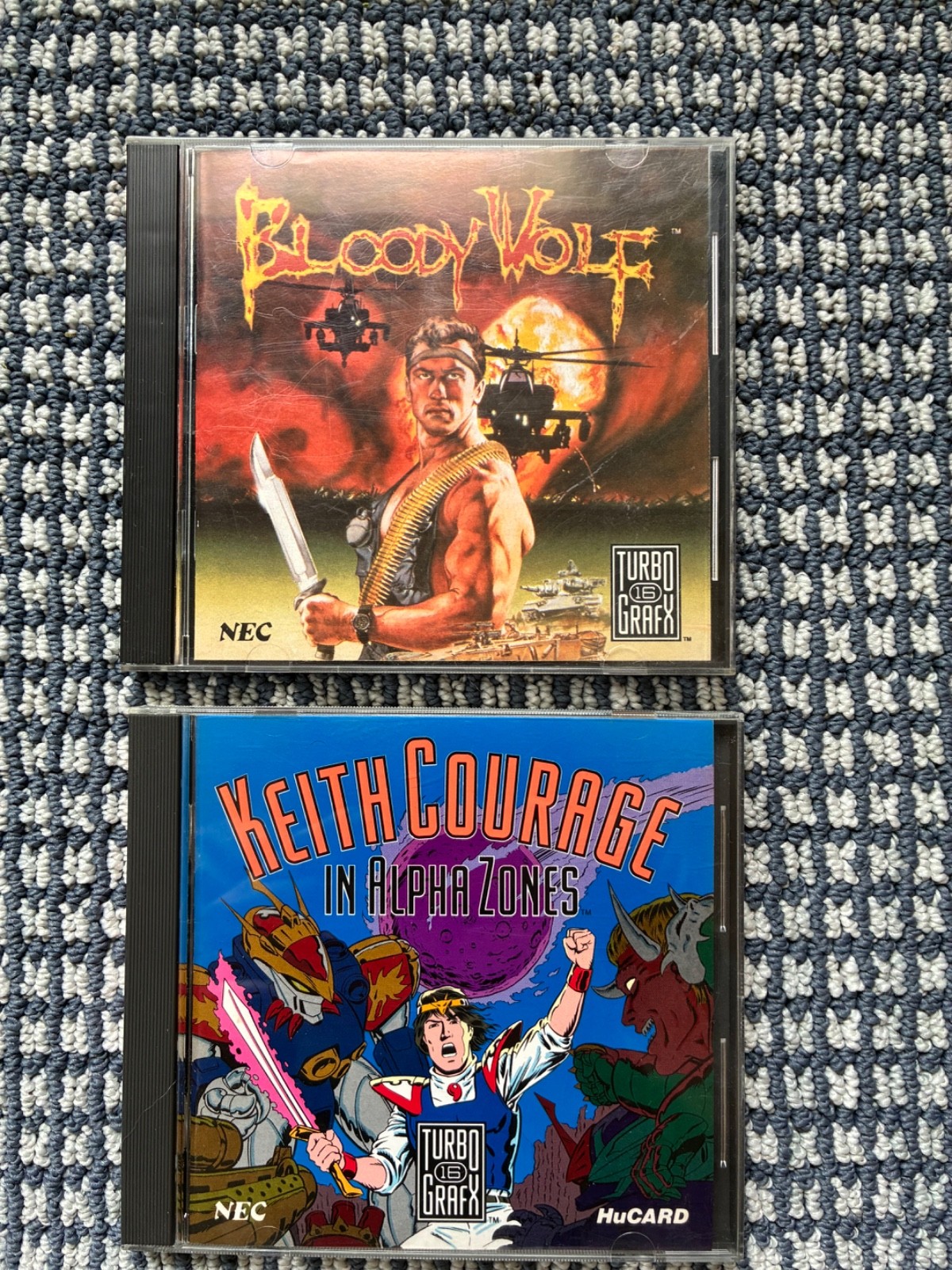 TurboGrafx-16 Console Bundle – TESTED – Bloody Wolf CIB JJ & Jeff Battle Royale