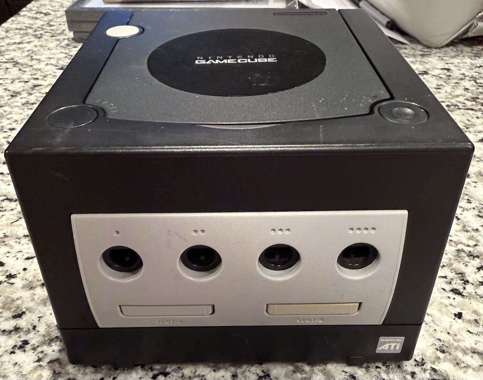 Nintendo GameCube DOL-001 Black Console Bundle OEM Memory Card 251 2 Controllers