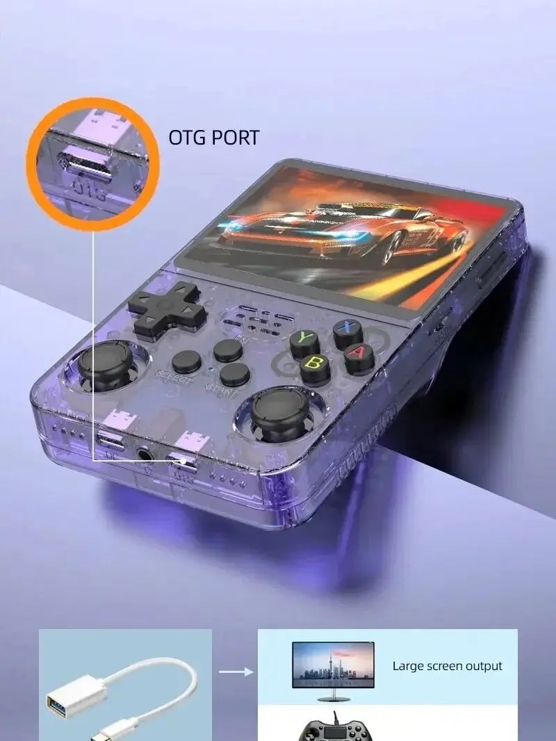 R36S Retro Handheld Video Game Console 64GB 20,000+ Games 3.5 Inch IPS Screen US