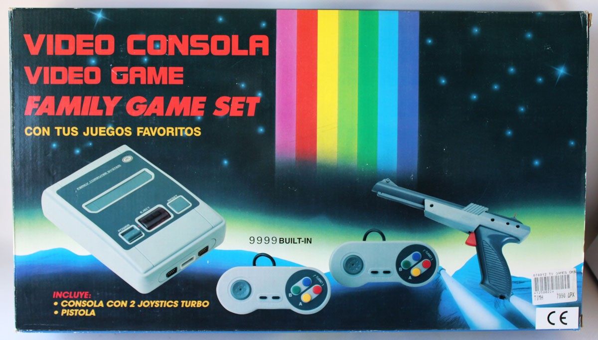 Vintage 90’s Video Game Family Action Set Nes Famicom Clone Console New !