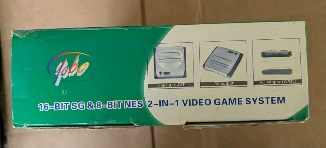 Yobo Gameware GN Twin Silver Console Plays SG Genesis & NES New Sealed Silver