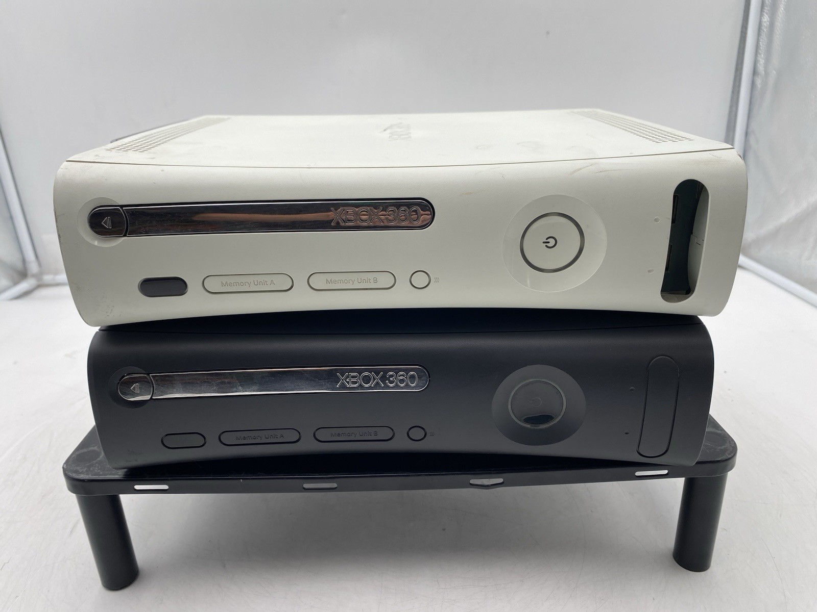 Lot of 2 Microsoft Xbox 360 White & Black | Red Ring | Consoles Only AS IS