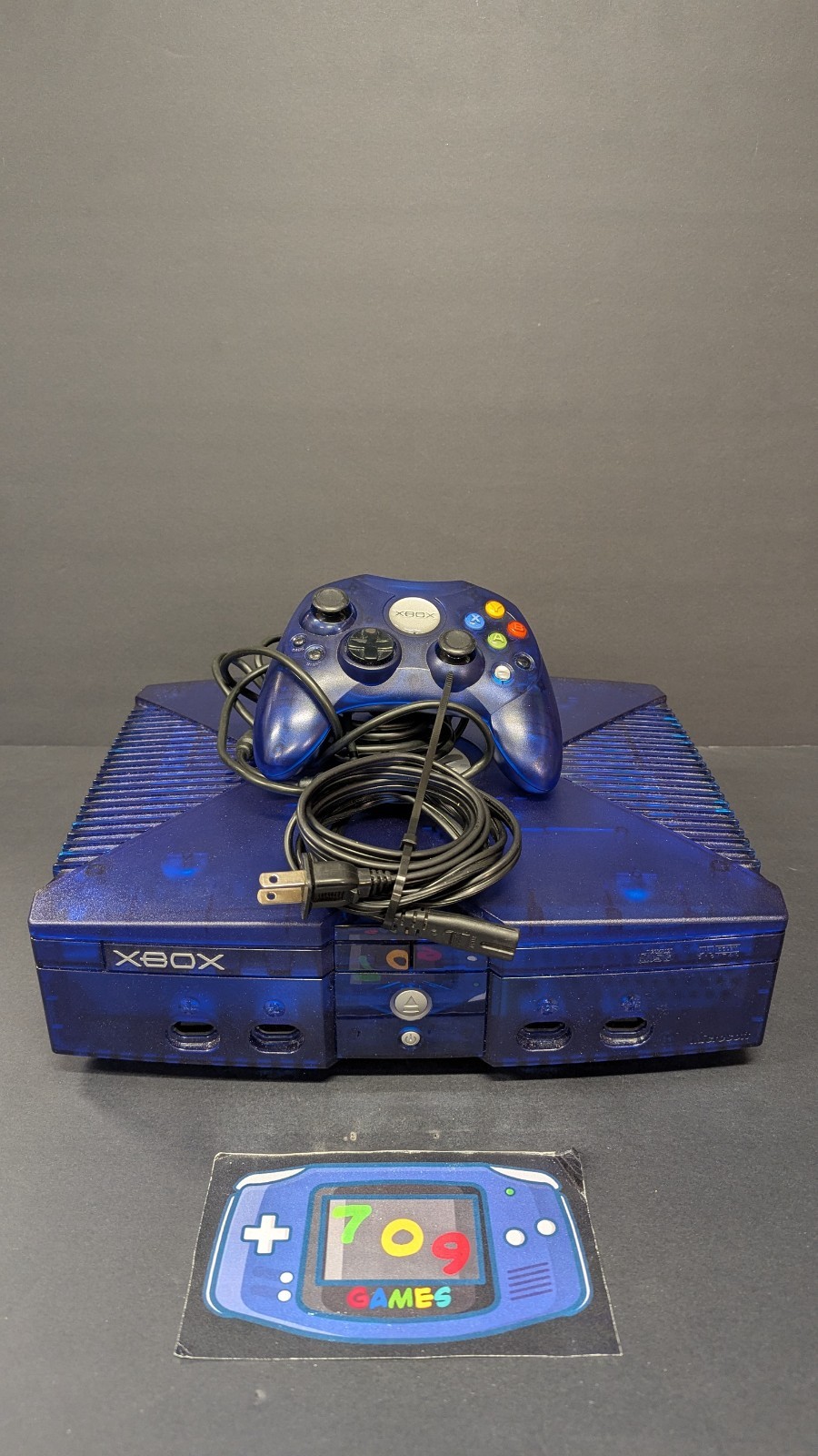 Original Microsoft Xbox Console Ice Blue Halo 2 Canadian Edition USA Region RARE