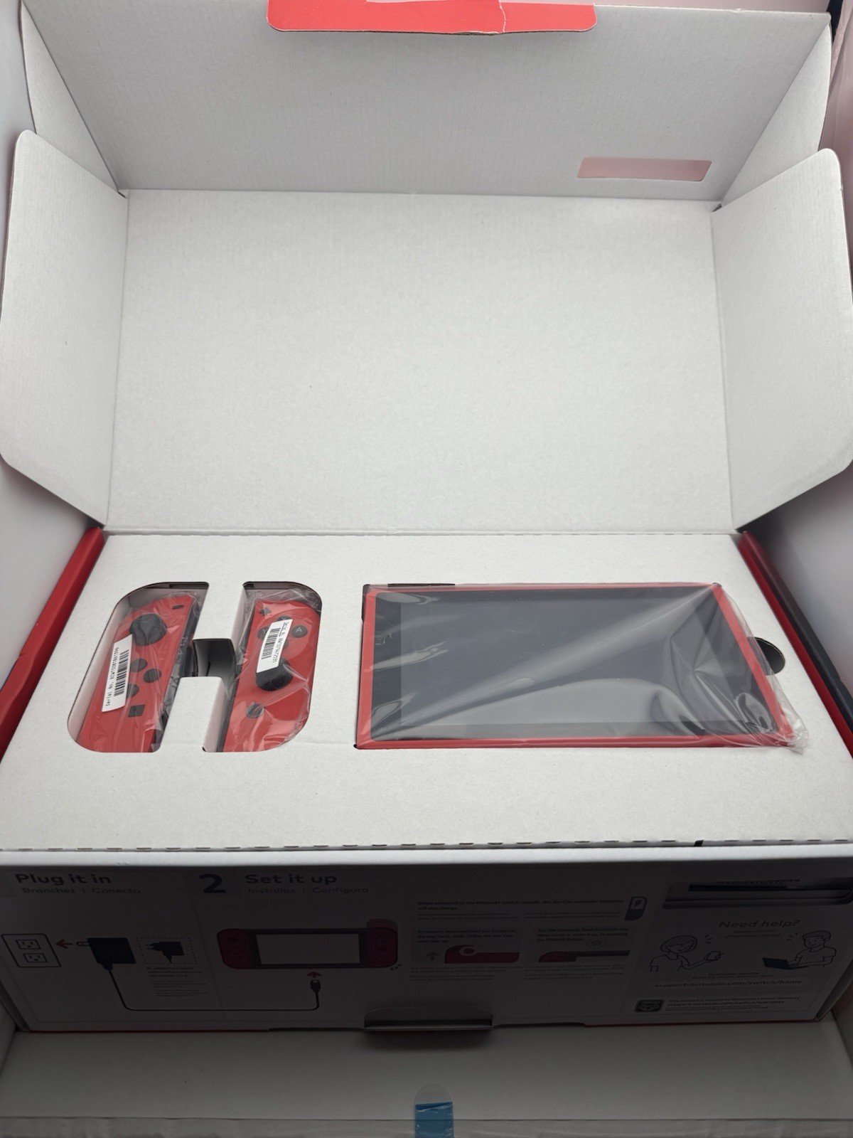 Nintendo Switch Mario Red & Blue Edition Console HAC-001 V2 Excellent Condition