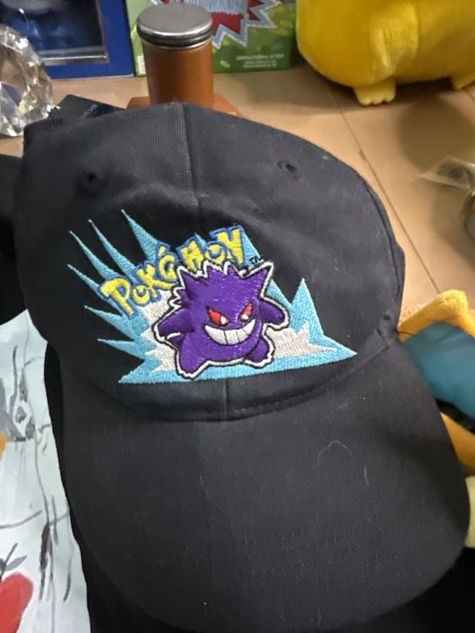 Vintage 1999 Pokemon Gengar Embroidered Black Baseball Cap Hat
