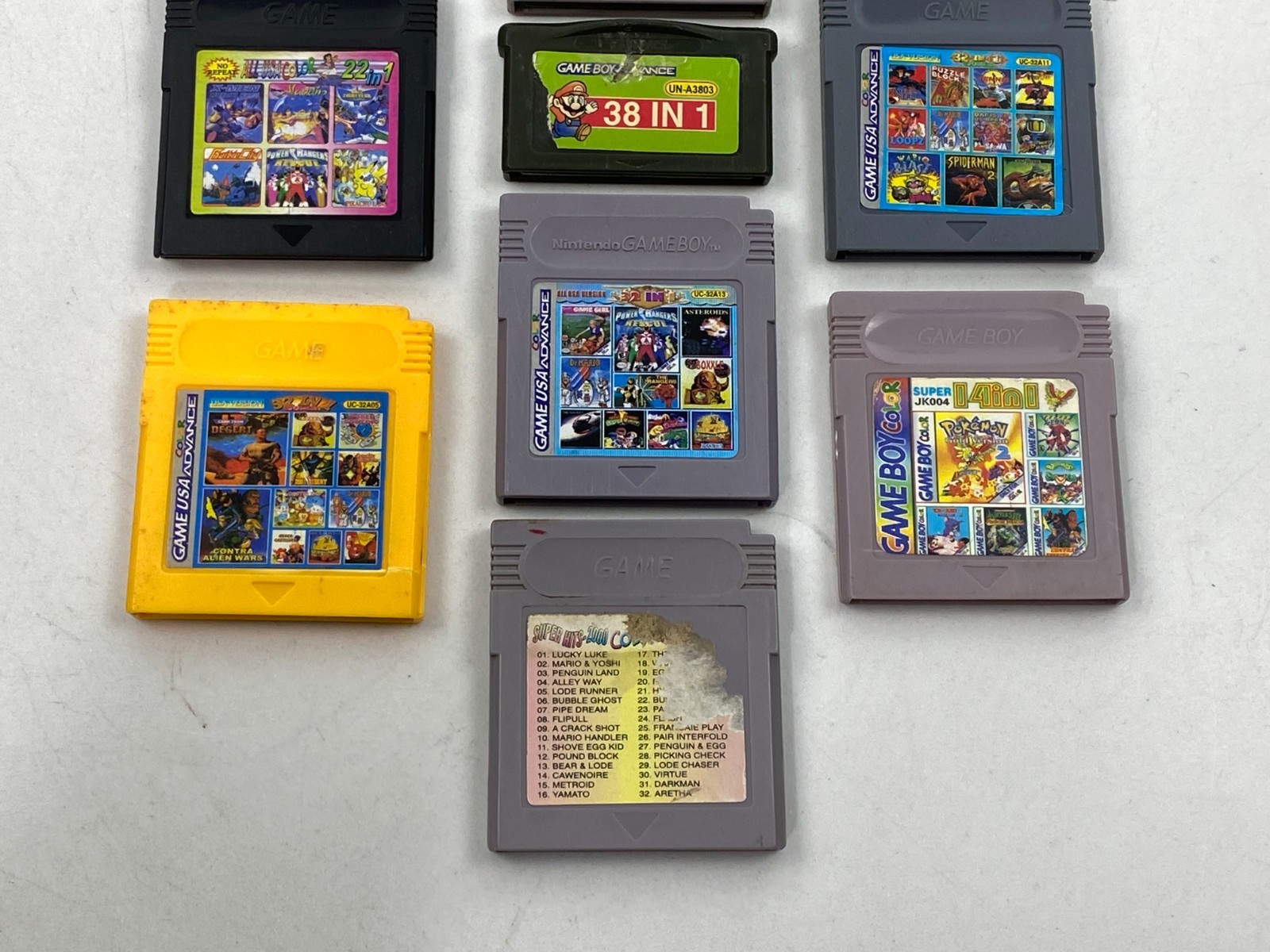 Rare Taiwan Pokemon Collection Super 14 in 1 Multi Cart Combo Game Boy Advance
