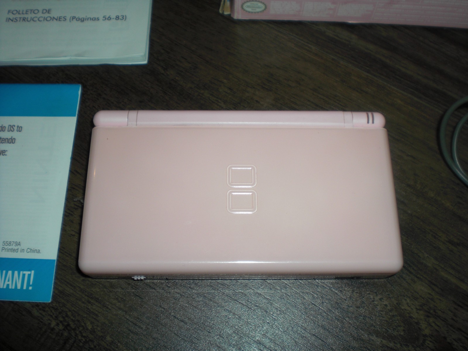 Nintendo DS Lite Coral Pink Console System COMPLETE CIB Box MATCHING SERIAL TEST