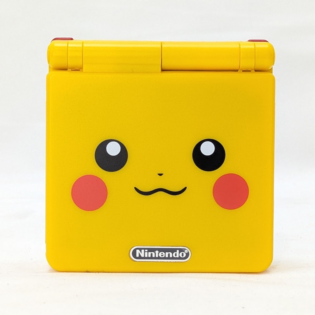 GameBoy Advance SP Pikachu Edition Type-C IPS LCD Handheld Console Tested JAPAN