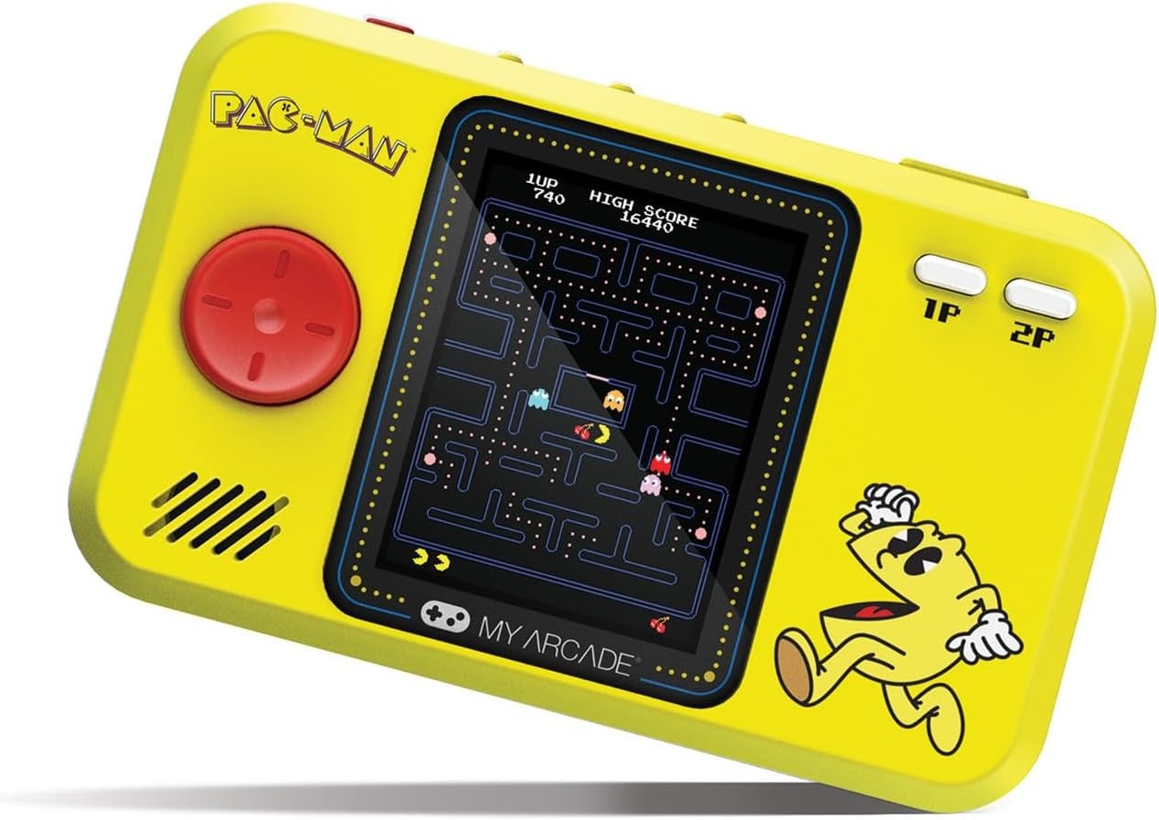 Authentic Pac-Man Mini Console with 2.75″ Color Display – Portable Retro Fun!