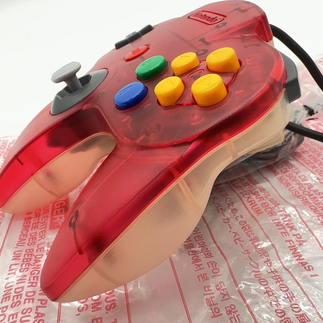 Nintendo 64 N64 Game Console System Clear Red Tested w/box mint