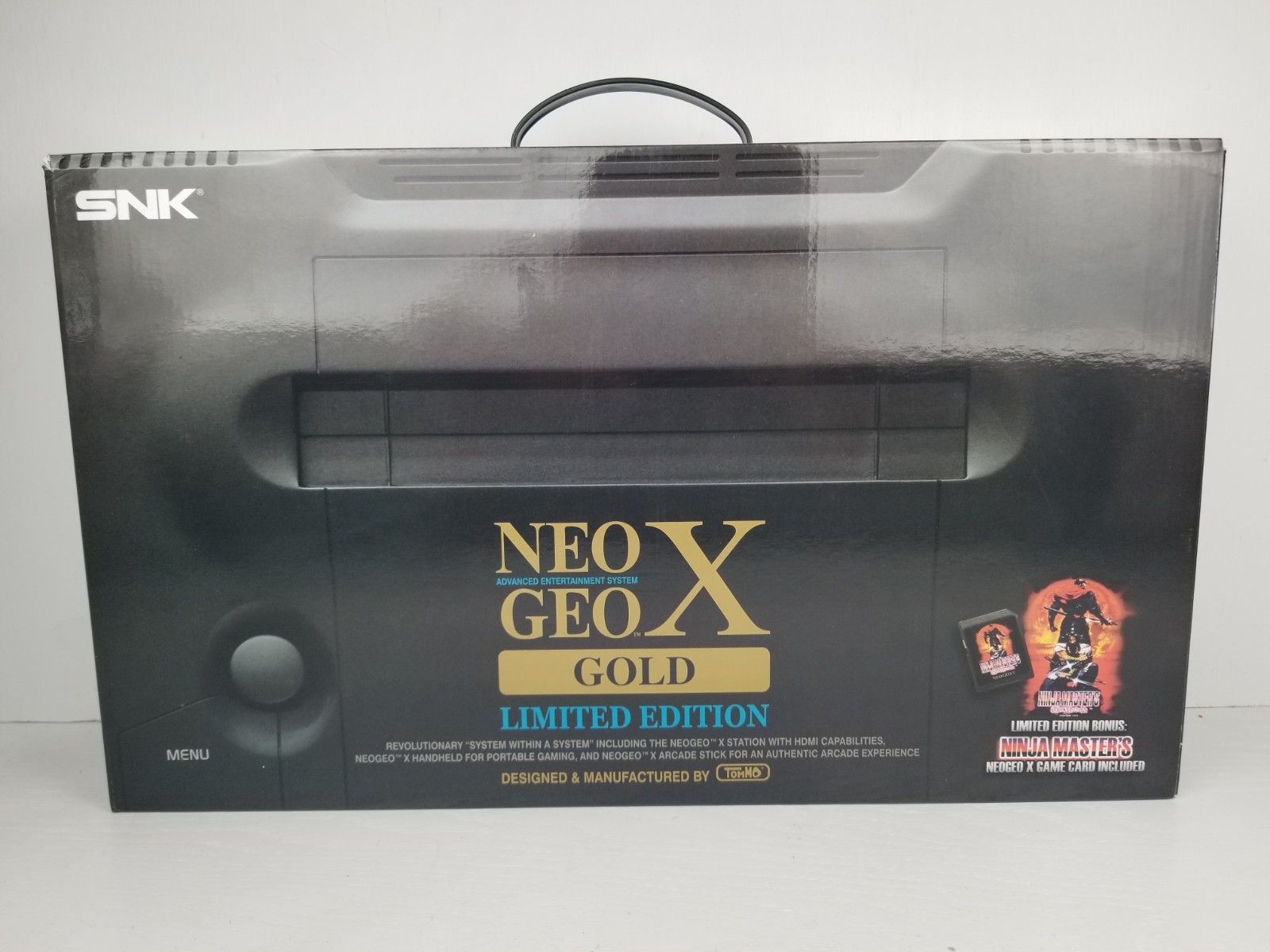 SNK NEO GEO X GOLD LIMITED EDITION CONSOLE + NINJA MASTERS In Box