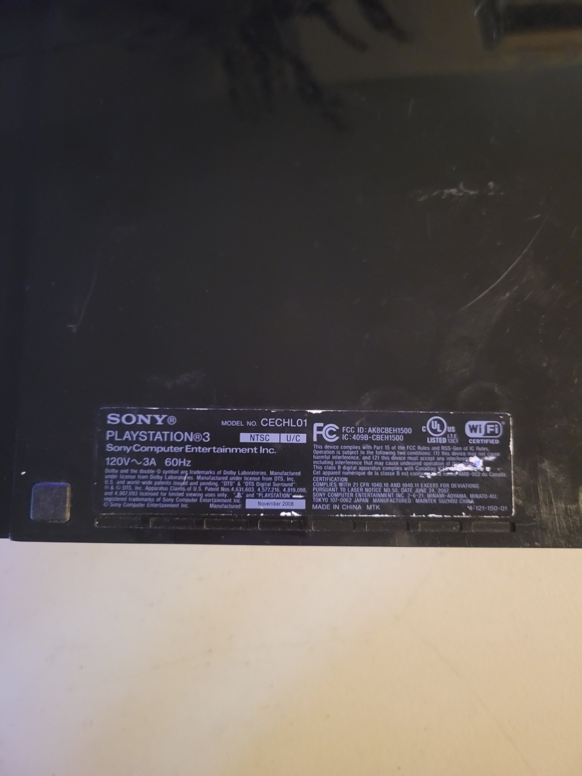 Sony PlayStation 3 System Fat PS3 80GB Console Only