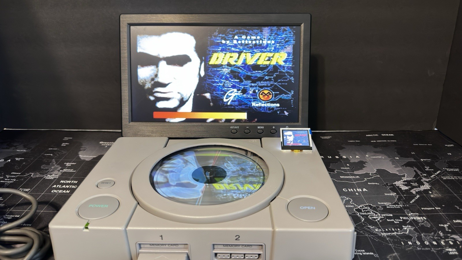 PLAYSTATION 1 PS1-CUSTOM CLEAR WINDOW LID!