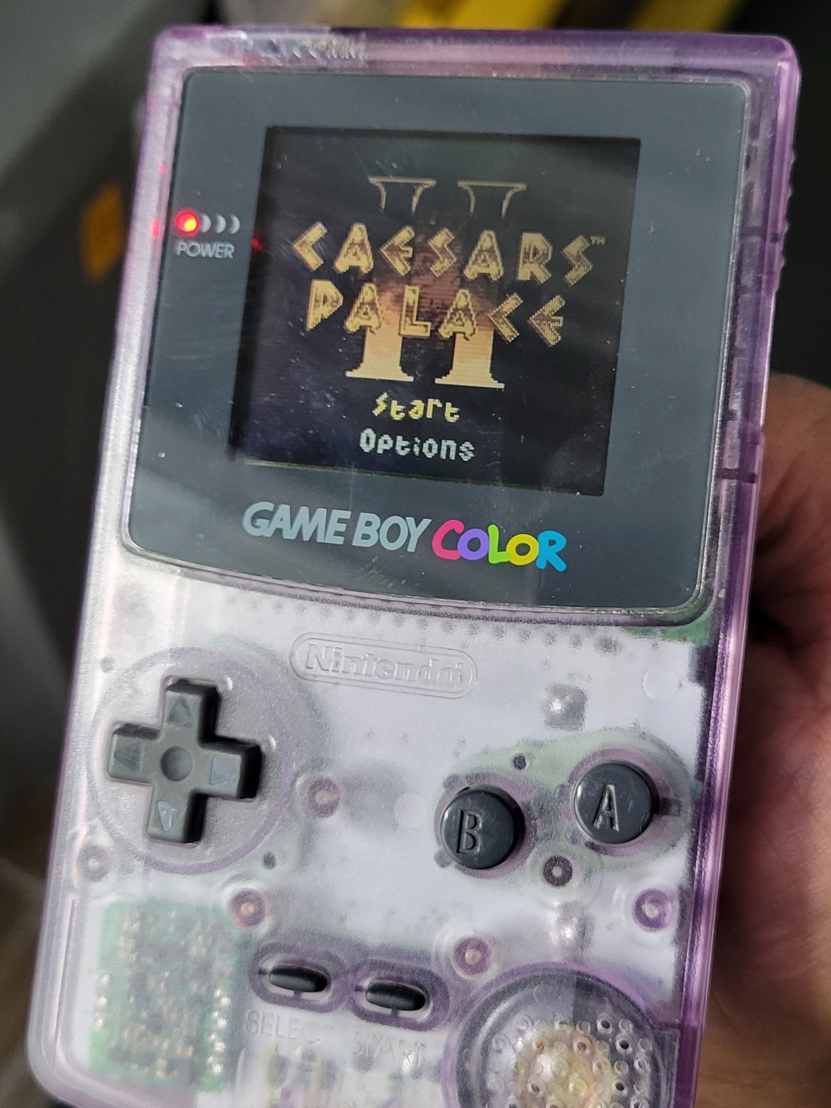Game Boy Color Atomic Purple Bundle with Games and Power Supply CGB-001