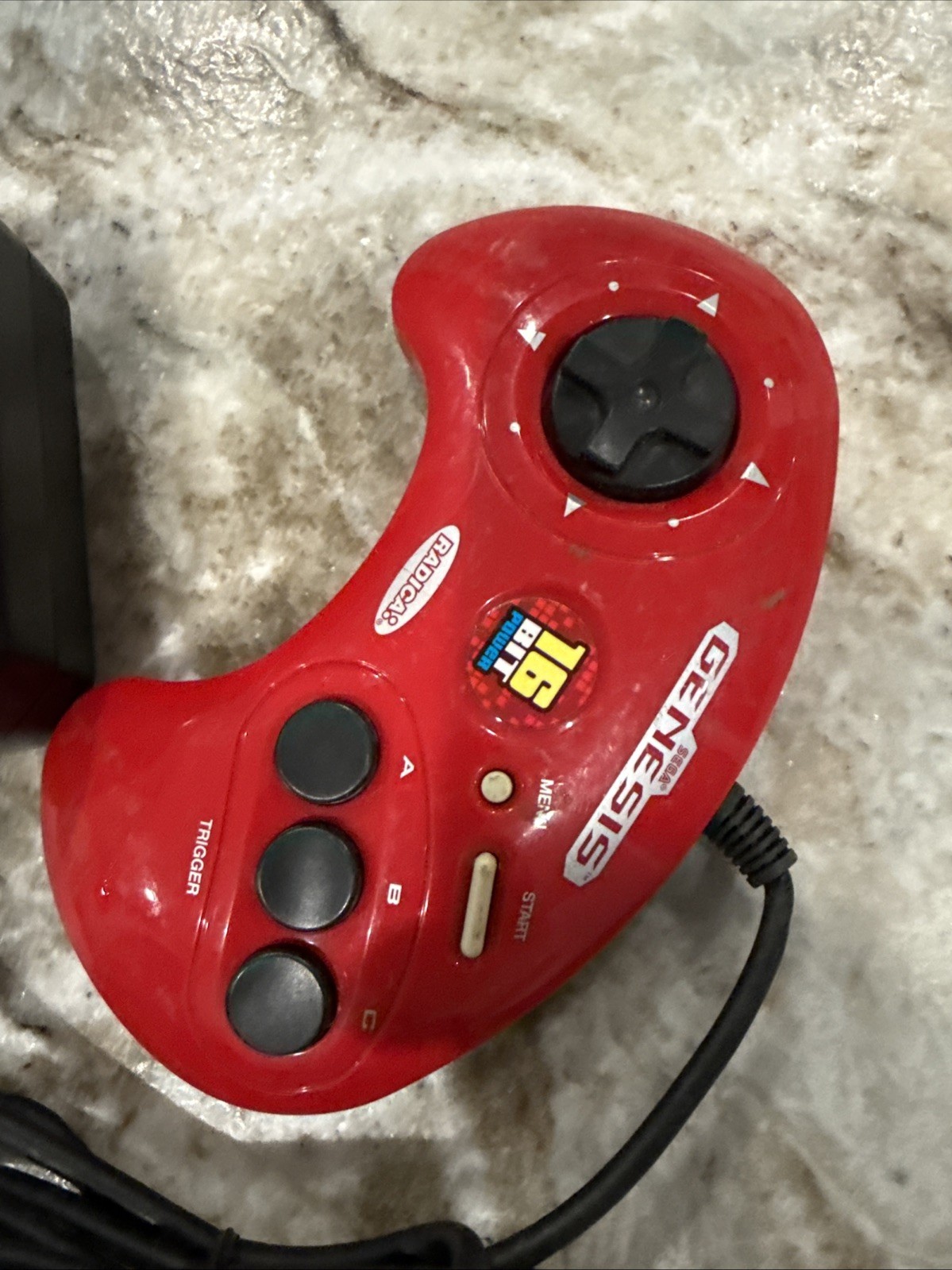 Sega Genesis Mini Console Radica 16 Bit Power 6-in-1 Plug Play Red Tested