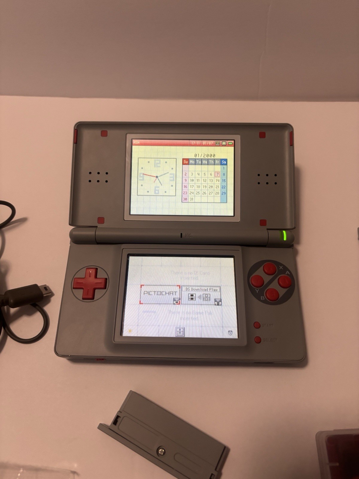 Ds Lite SNES Reshell With Ruby, Charger, Screwdrivers And Extra Buttons