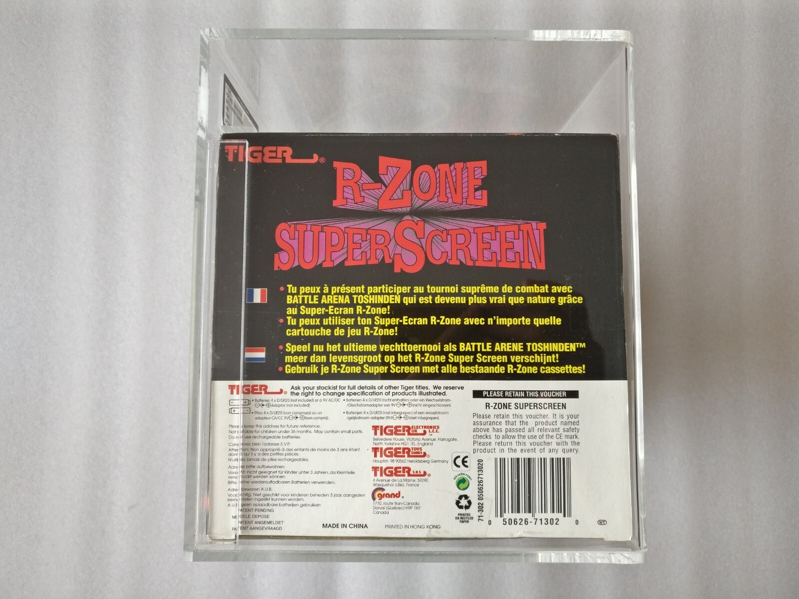 R-Zone Super Screen Console Graded 80 UKG Tiger 1996 Battle Arena Toshinden RARE