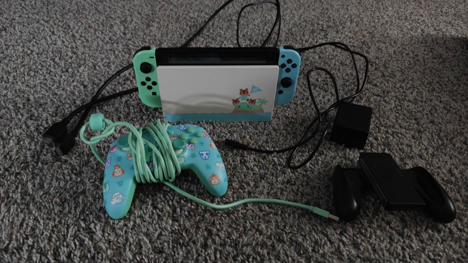 Nintendo Switch Animal Crossing Edition W/ 512GB SD Card&Controller- TESTED