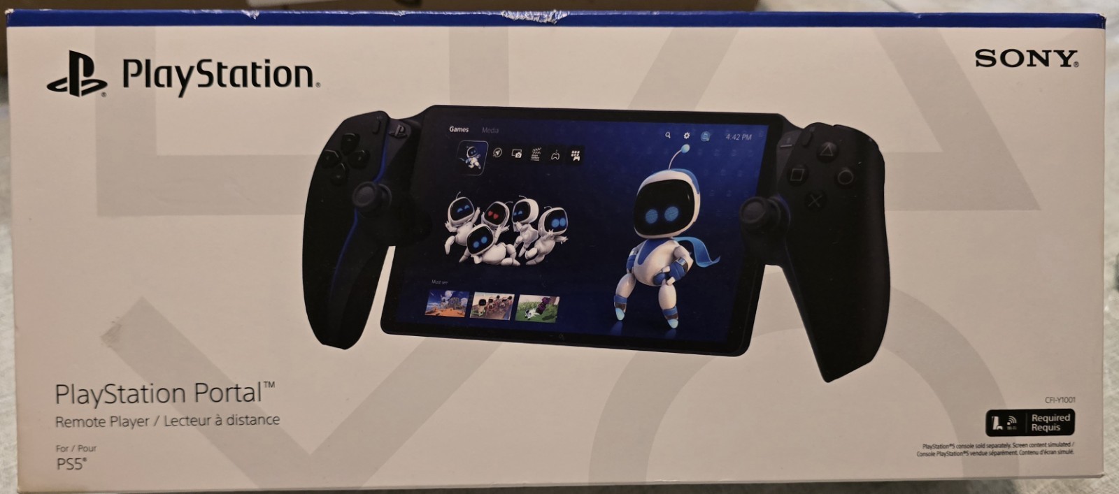 New Sealed Sony 8″ PlayStation Portal Remote Player for PS5 (Midnight Black)