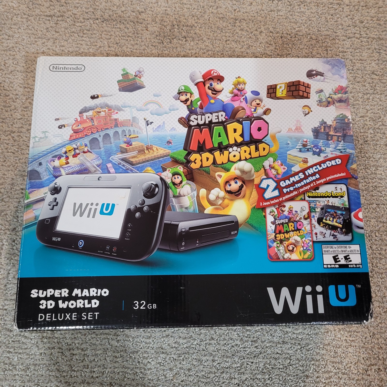 Nintendo Wii U 32 GB Super Mario 3D World Deluxe Set Black Brand New