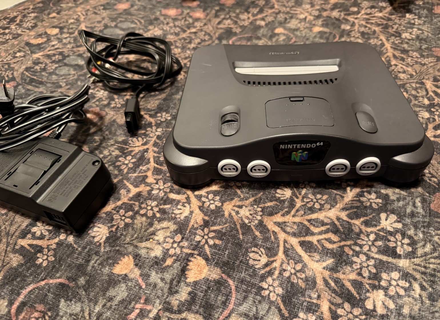 Nintendo 64 NUS-001 Bundle, Testing And Working (Jumper Pak, OEM Brick, 3rd AV)