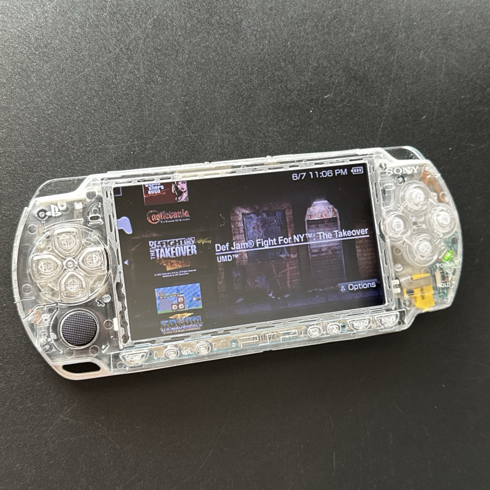 26 Games Clear Sony PSP 2000 Handheld Console System & Charger Tested Working