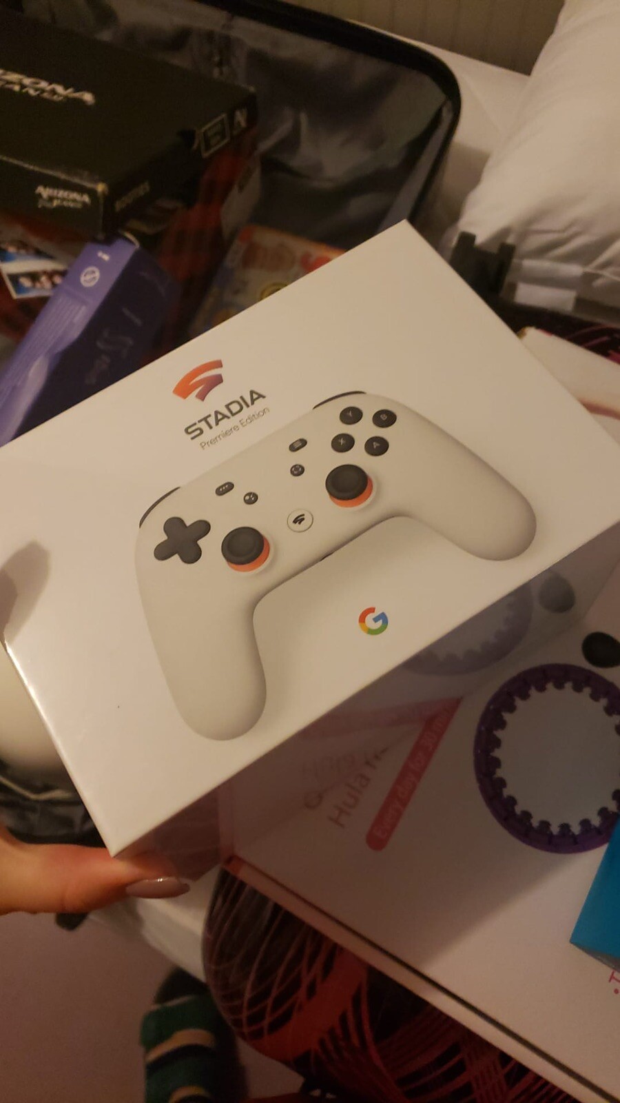 google stadia premiere edition controller and Google chromecast ultra