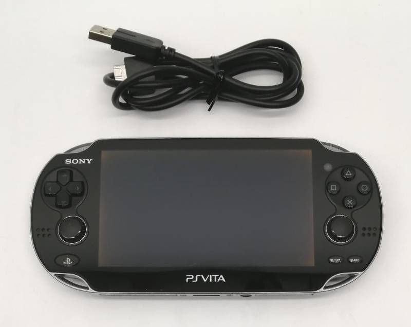 SONY PS Vita PCH-1100 Black OLED Console w/Charger Tested Working JP #020