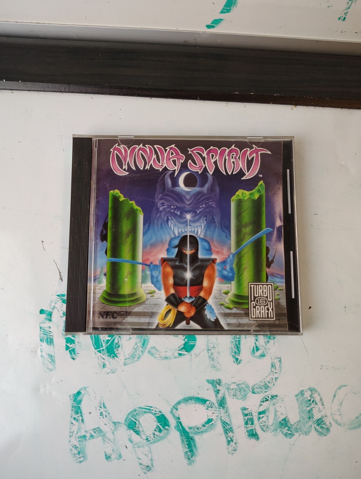 TurboGrafx-CD/TurboDuo Launch Edition Black Console w/ Ninja Spirit -No Charger