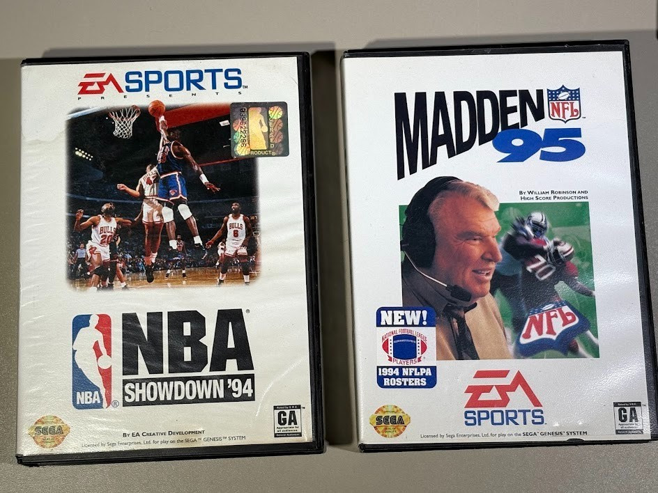 Sega Genesis Classic AtGames Bundle – Works Perfectly – NBA 94 & Madden 92