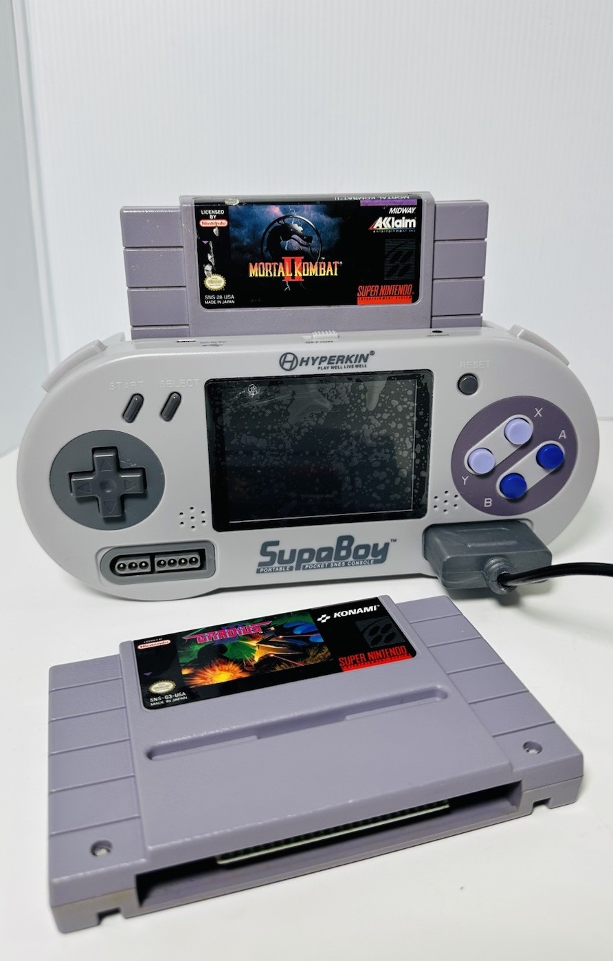 Hyperkin SupaBoy Portable Pocket SNES Console Controller And Games