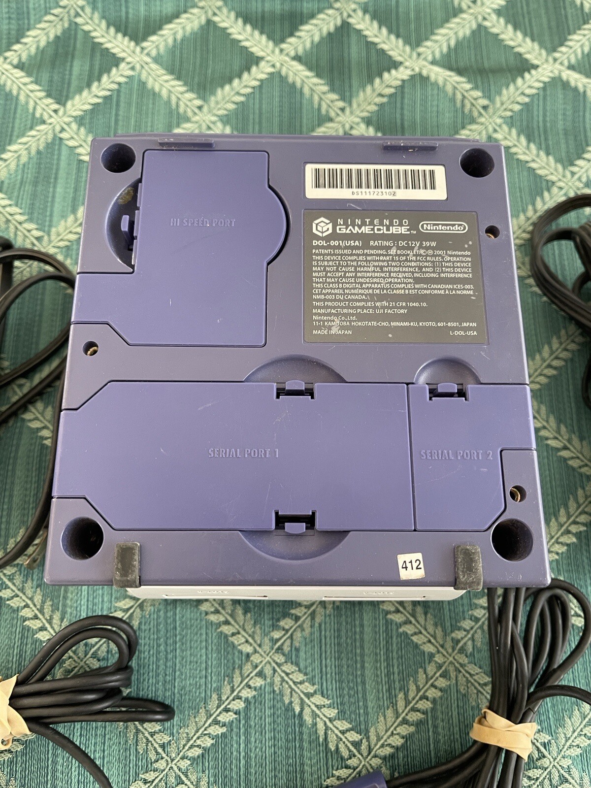 Nintendo GameCube DOL-001 Purple Indigo Console Bundle + 2 Controller & 2 Games