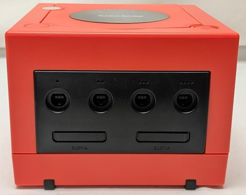 Nintendo GameCube RED-ORANGE Housing Gaming Console DOL-001 System Bundle NGC