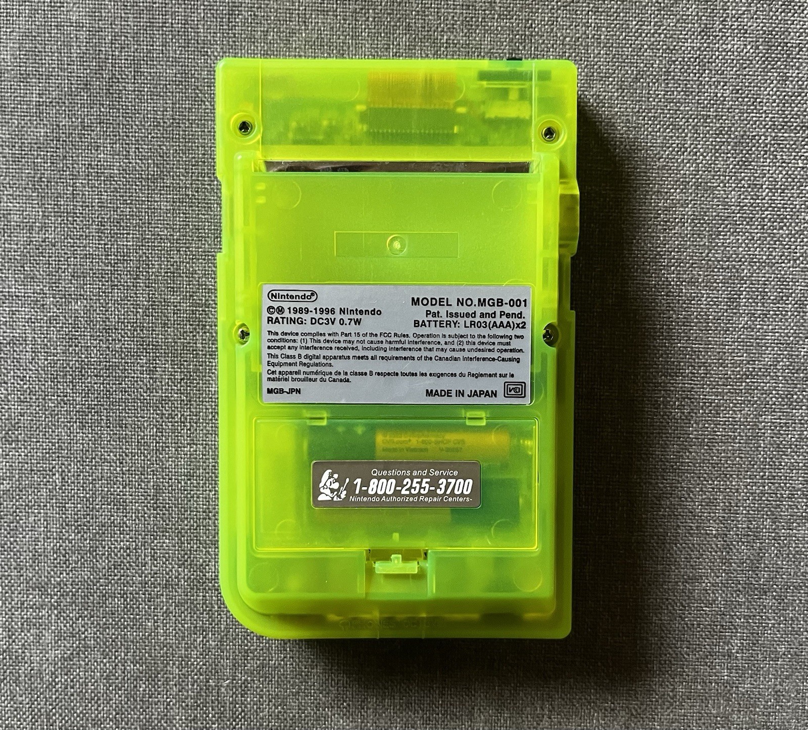 Nintendo Gameboy Pocket Backlight IPS Screen New Shell Glass Lens Extreme Green