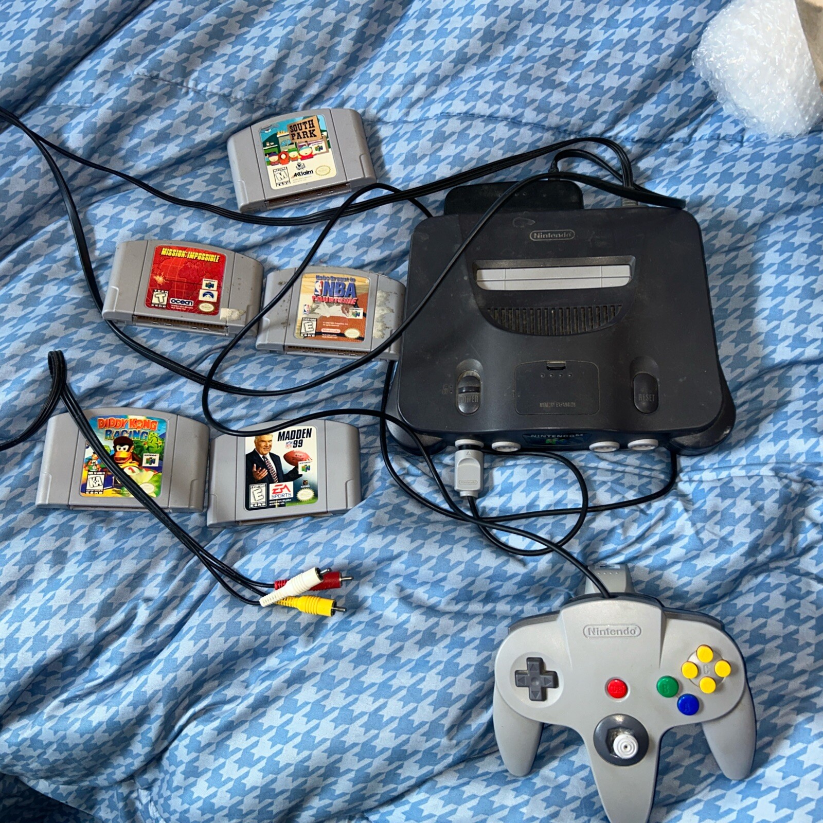 Nintendo 64 N64 System Console With 5 Games Diddy Kong Racing South Park Mission