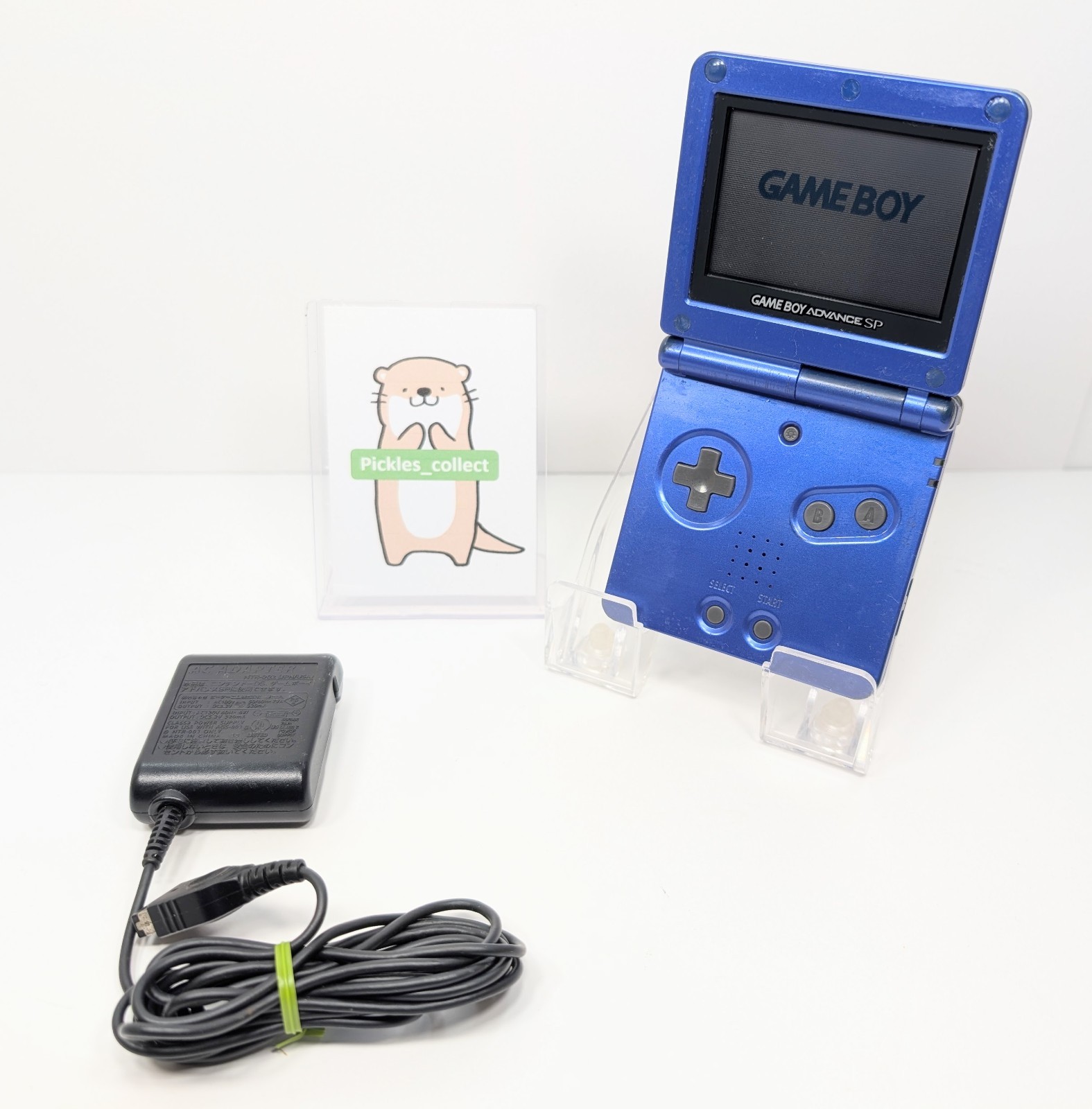Game Boy Advance SP Azurite Blue AGS-001 w/Charger Tested Nintendo 0922B