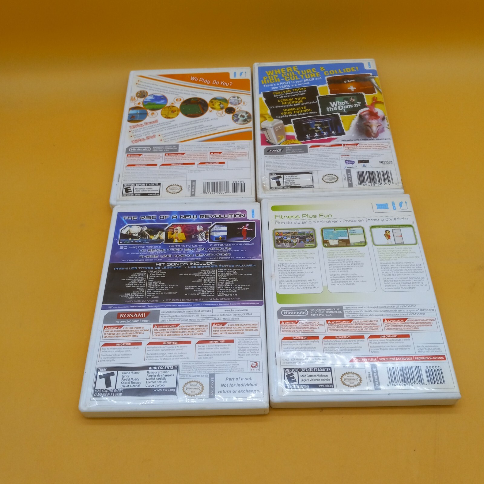 Wii Nintendo console bundle Games includes all items in Picture