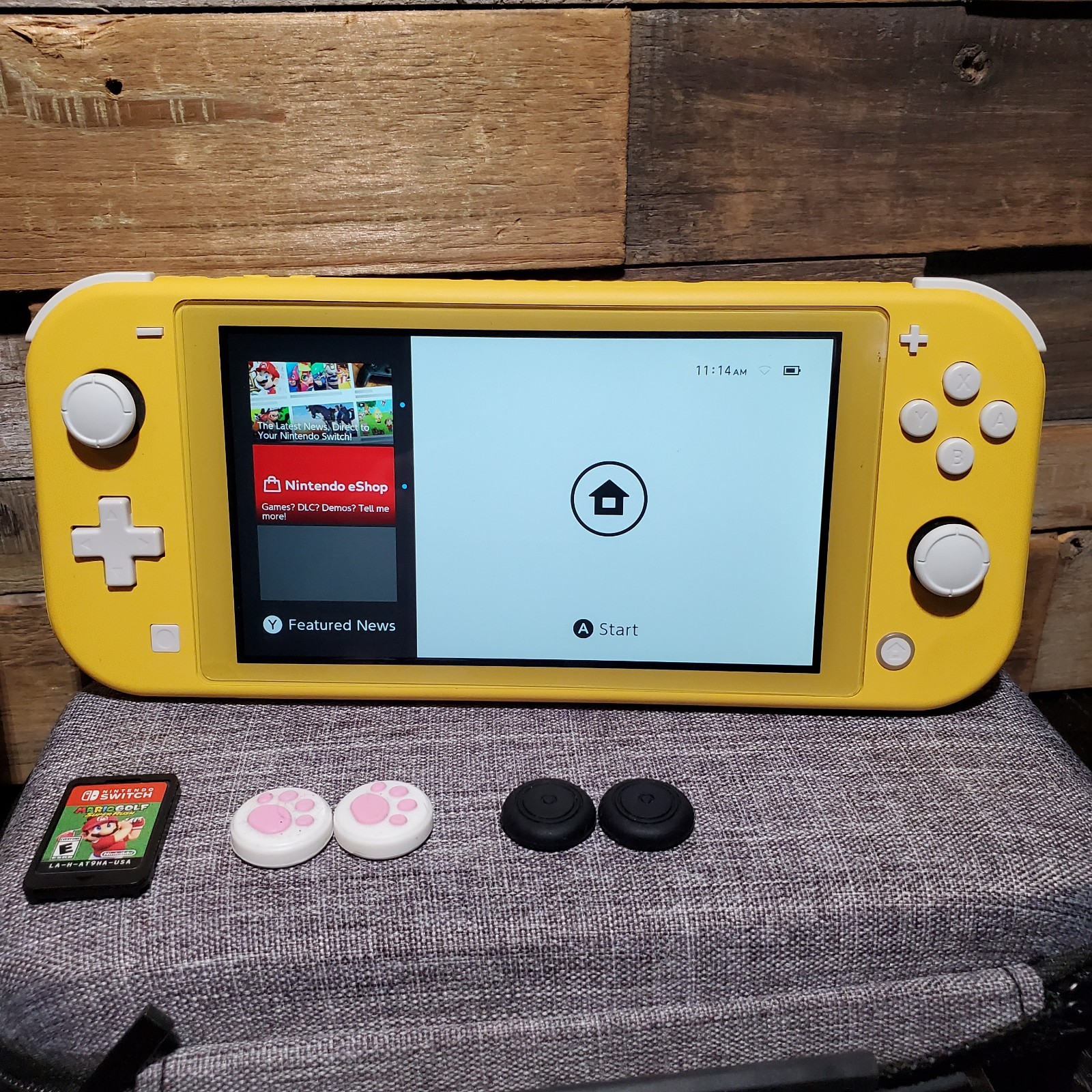 Nintendo Switch Lite 32GB YELLOW Bundle with Mario Golf Super Rush & Accessories