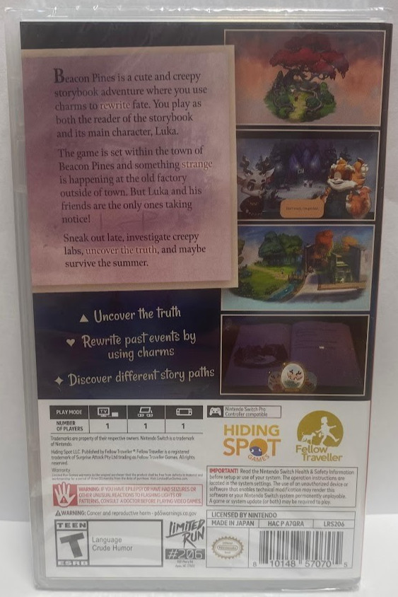 Beacon Pines Switch Brand New Game Special (2022 Adventure)
