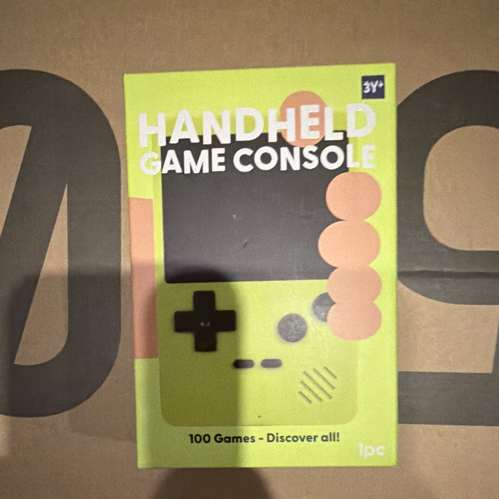 Handheld Game Console System, 100 Games, Green, Age 3+, 1pc, Box