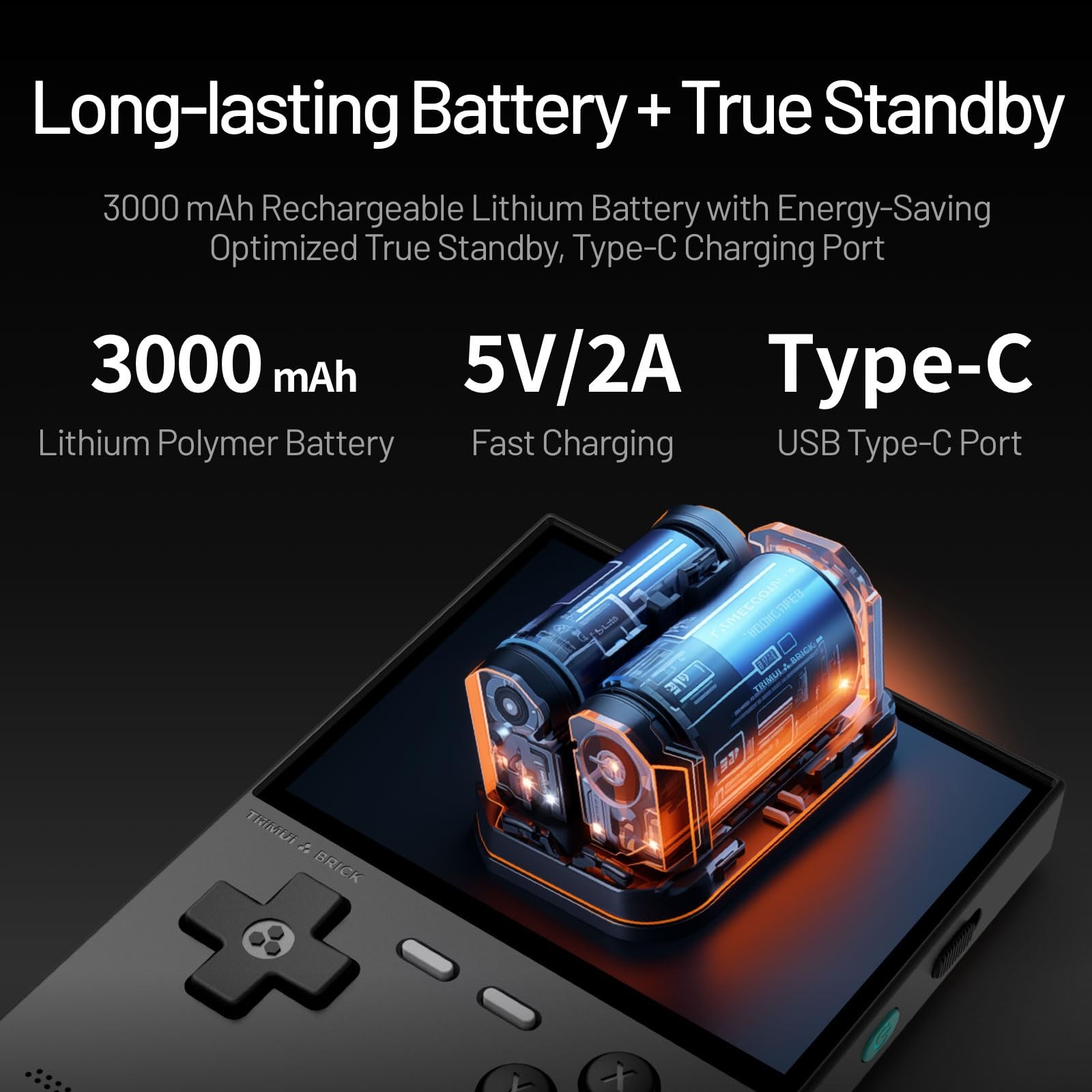 Trimui Brick Handheld Game Console 3.2-Inches Display Game Console,1024×768 I…