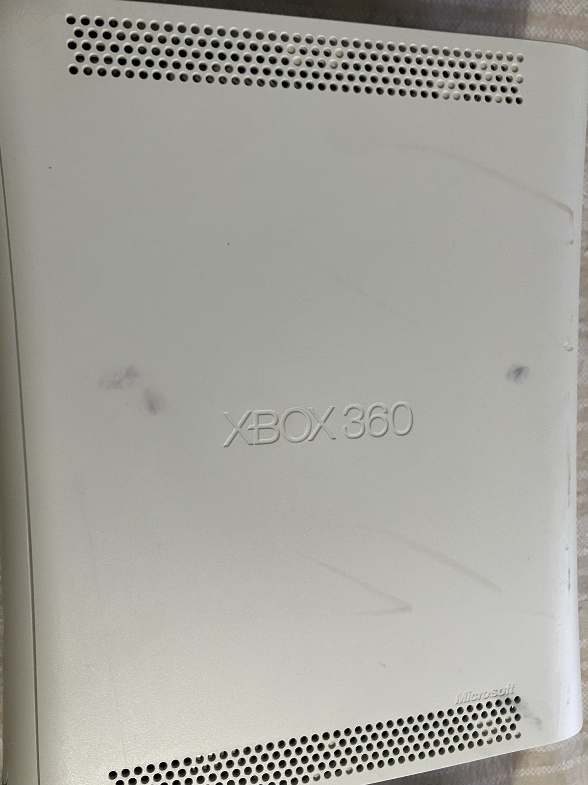 Xbox 360 White Console Microsoft For Parts Only, Bad Disc Reader